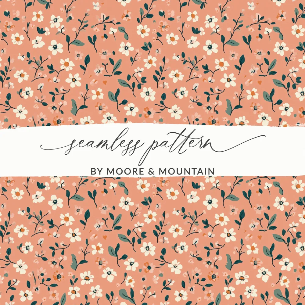 Seamless Blush Pink Flower Background for Spring Crafts - Moore and Mountain