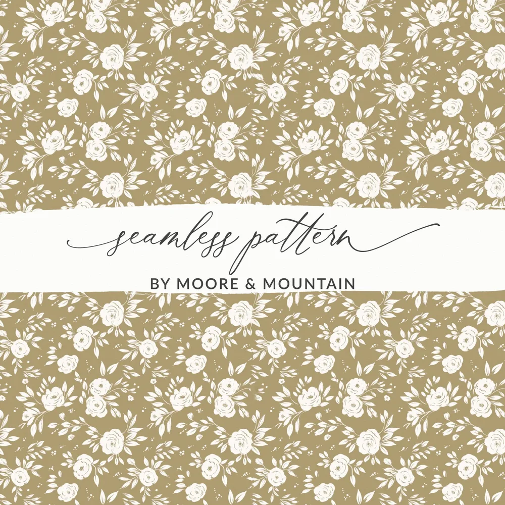 Elegant Floral Seamless Pattern by Moore & Mountain