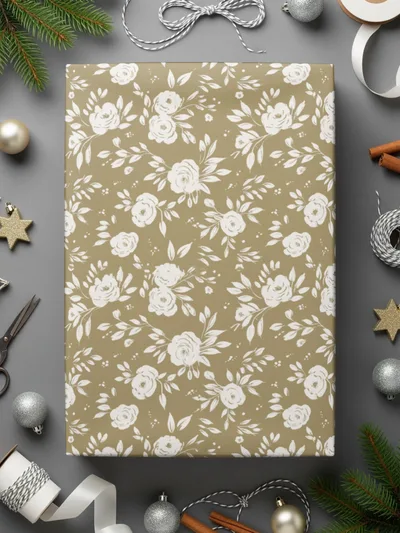 Elegant Floral Design Wrapping Paper for Gifts