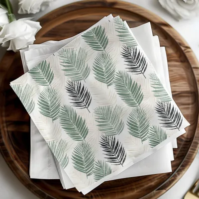 Tropical Leaf Pattern Decorative Paper Napkins