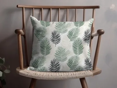 Tropical Leaf Print Cushion for Stylish Home Decor