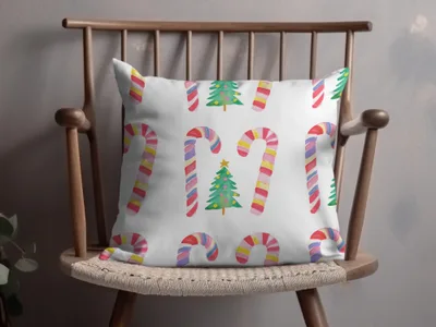 Seamless Candy Cane Pattern, Cute Candy Canes Christmas Background - Moore and Mountain