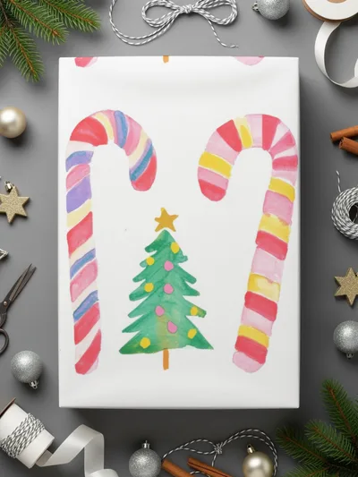 Seamless Candy Cane Pattern, Cute Candy Canes Christmas Background - Moore and Mountain