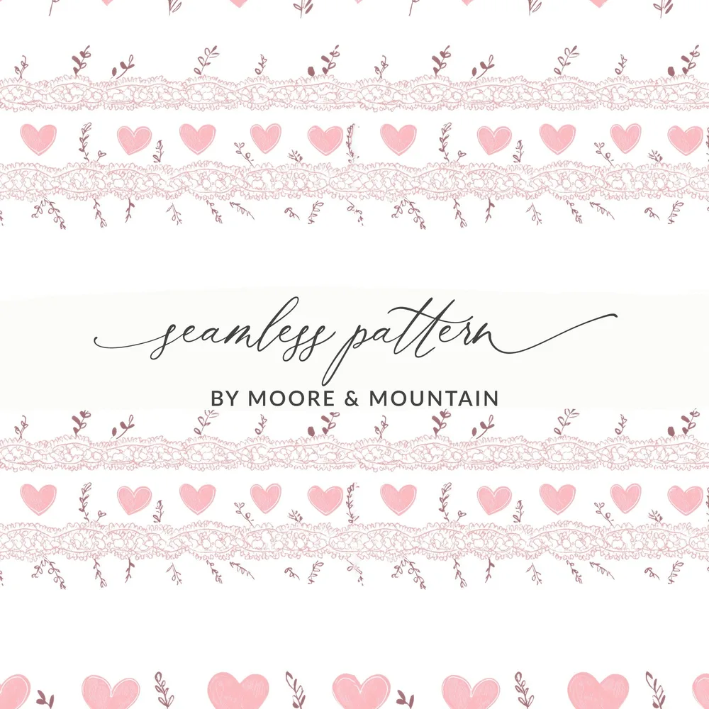 Charming Pink Heart Seamless Pattern Design
