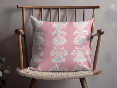 Pink Patterned Decorative Throw Pillow for Elegant Decor