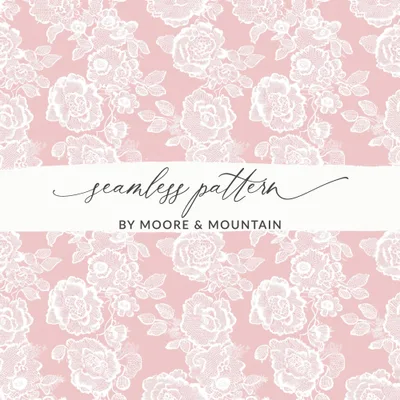 Seamless Coquette Roses Light Pink Floral Pattern Digital