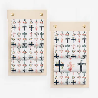 Floral Cross Pattern Decorative Wall Hanging Artwork