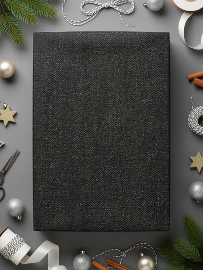 Seamless Denim Black Fabric Pattern Digital - Moore and Mountain