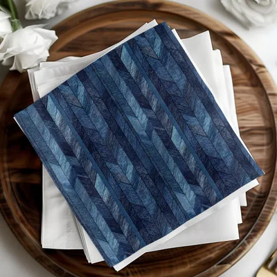Seamless Denim Blue Jeans Chevron Pattern Digital - Moore and Mountain