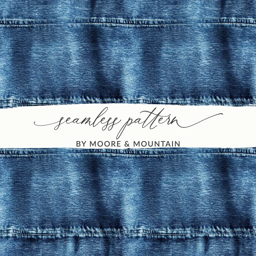 Seamless Denim Detailed Pattern Digital - Moore and Mountain