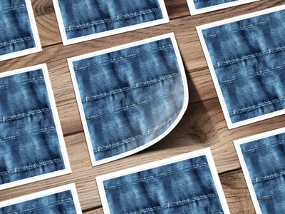 Seamless Denim Detailed Pattern Digital - Moore and Mountain