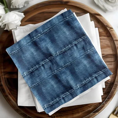 Seamless Denim Detailed Pattern Digital - Moore and Mountain