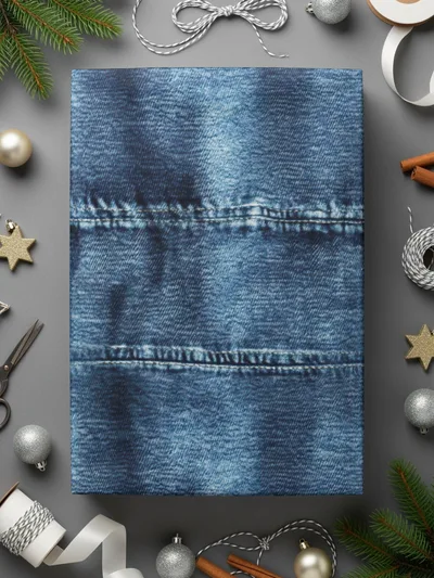 Seamless Denim Detailed Pattern Digital - Moore and Mountain