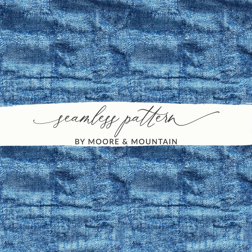 Seamless Denim Texture JPEG for Creative Projects - Moore and Mountain