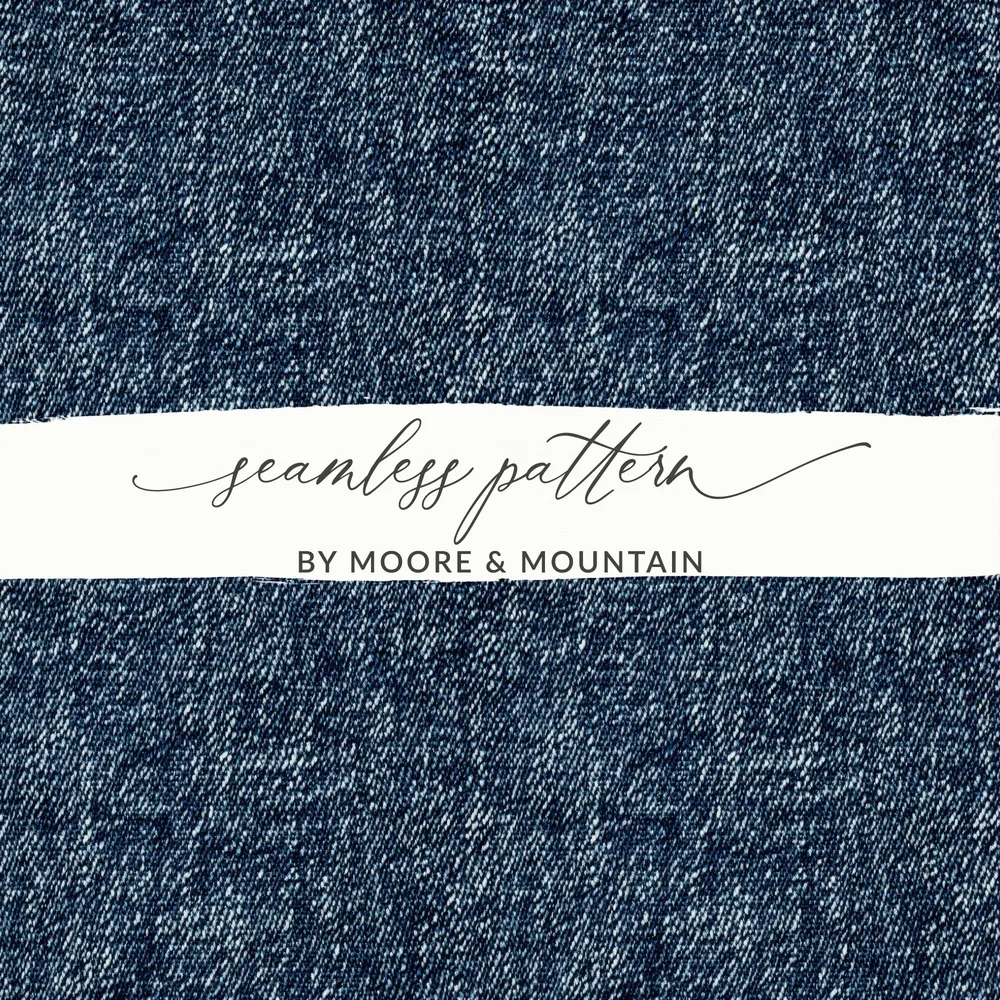 Seamless Denim Texture JPEG for Digital Art Design - Moore and Mountain