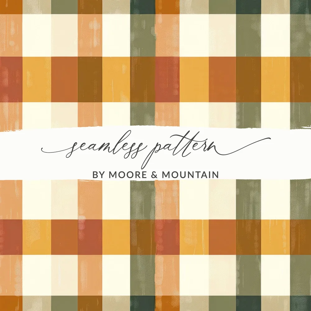 Vibrant Plaid Seamless Pattern by Moore and Mountain
