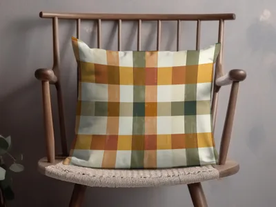 Modern Autumn Plaid Decorative Cushion Cover Pillow