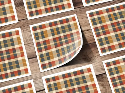 Colorful Square Patterned Sticker Set for Home Decor