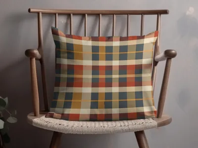Colorful Plaid Pattern Decorative Cushion for Modern Home