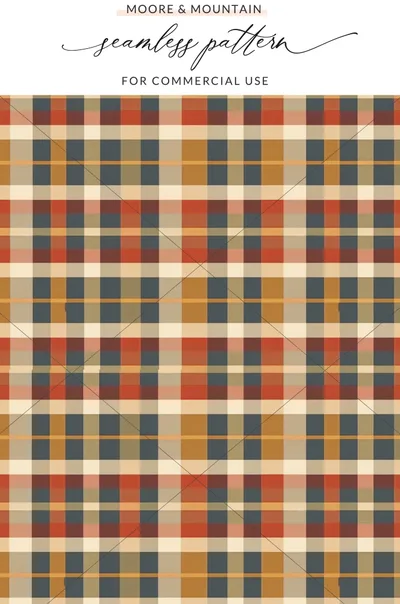 Moore & Mountain Seamless Pattern for Commercial Use