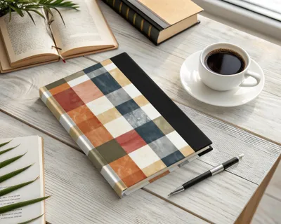Colorful Plaid Design Hardcover Journal Notebook