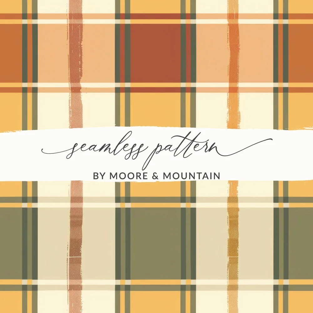 Vintage Plaid Seamless Pattern By Moore & Mountain