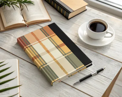 Stylish Plaid Design Hardcover Journal Notebook Product