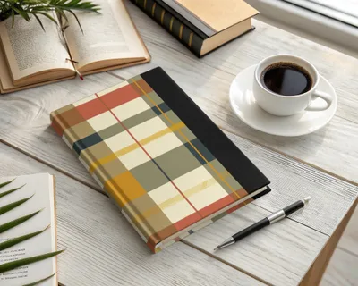 Colorful Plaid Design Hardcover Notebook for Daily Journal