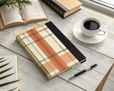 Elegant Plaid Design Hardcover Journal for Daily Use