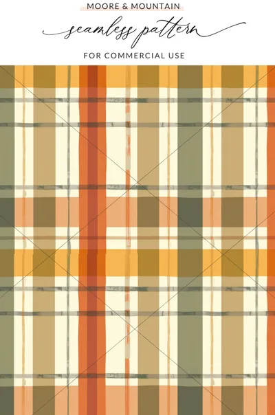 Seamless Plaid Pattern for Commercial Use Digital Design