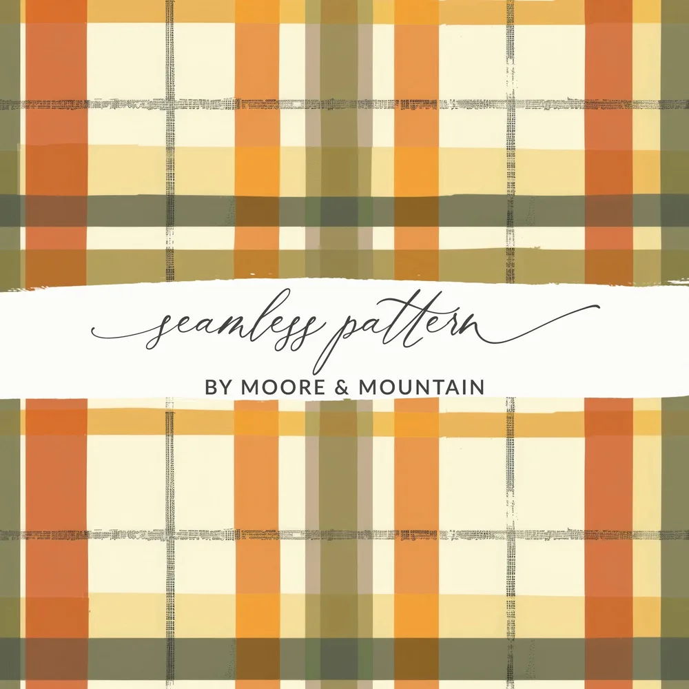 Autumn Plaid Seamless Pattern by Moore & Mountain Design