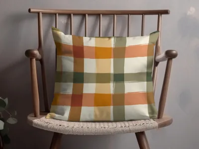 Colorful Plaid Decorative Cushion for Cozy Home Decor