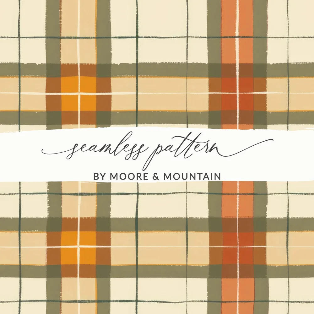 Rustic Plaid Seamless Pattern by Moore & Mountain Design