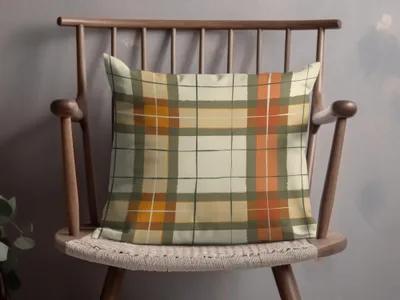Plaid Pattern Accent Throw Pillow for Stylish Home Decor