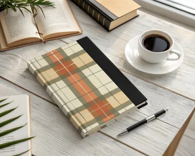 Plaid Pattern Hardcover Journal for Work or School