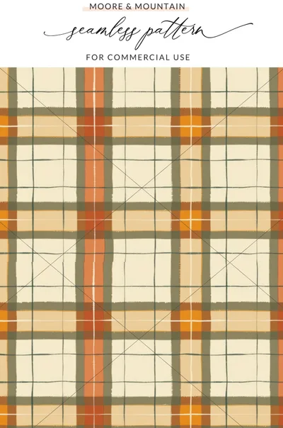 Rustic Plaid Seamless Pattern for Commercial Use
