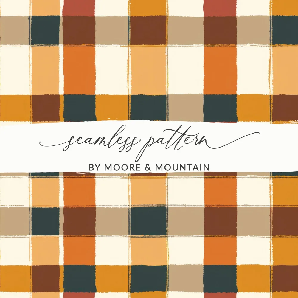 Autumn Plaid Seamless Pattern by Moore & Mountain