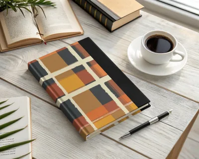 Artistic Geometric Pattern Hardcover Journal Notebook