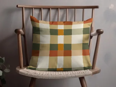 Modern Colorful Checkerboard Throw Pillow Home Decor
