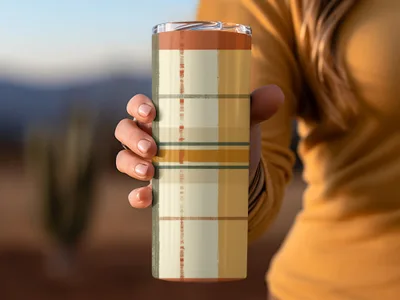 Stylish Retro Striped Travel Tumbler Cup for All 배 окружа