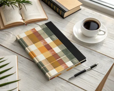 Colorful Geometric Pattern Hardcover Journal Notebook
