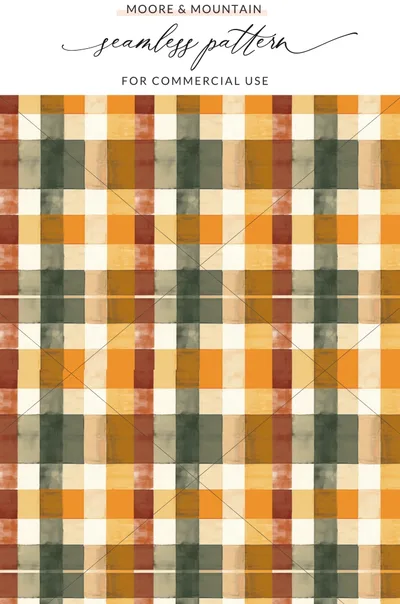 Autumn Plaid Seamless Pattern for Commercial Use Design