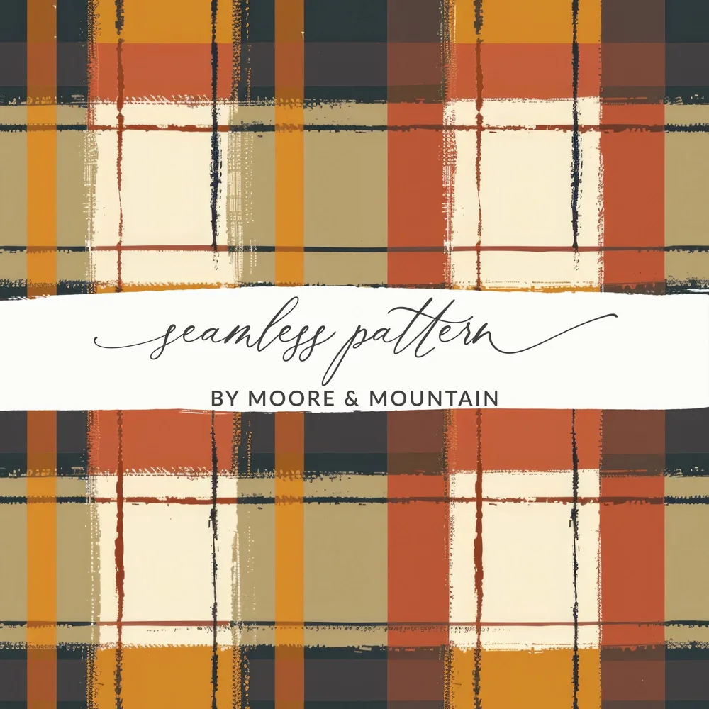 Seamless Pattern by Moore & Mountain plaid product