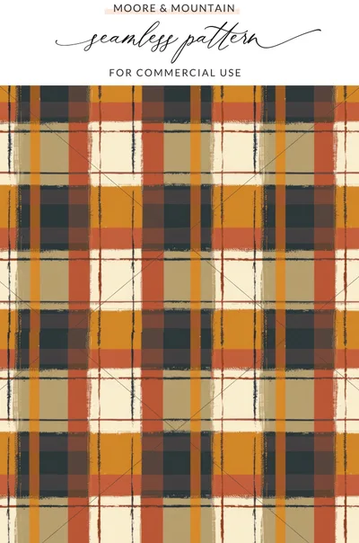 Autumn Plaid Seamless Pattern for Commercial Use Product