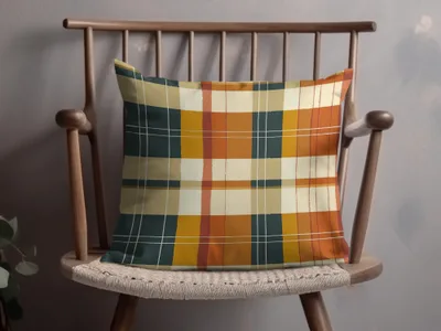 Rustic Plaid Pattern Cushion Cover for Home Decor Use
