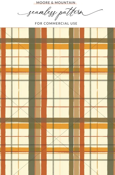 Autumn Color Plaid Seamless Pattern for Commercial Use