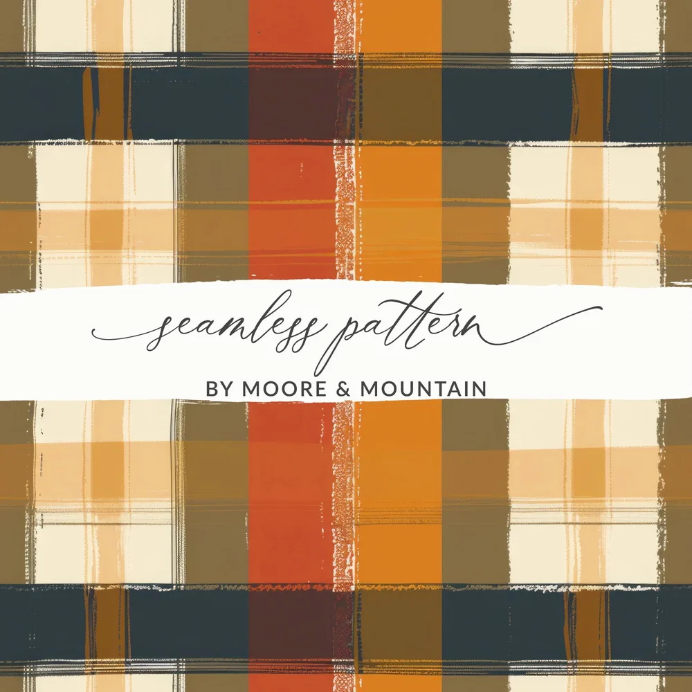 Multi-Colored Plaid Seamless Pattern Design for Products