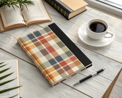 Colorful Plaid Hardcover Notebook for Writing and Notes