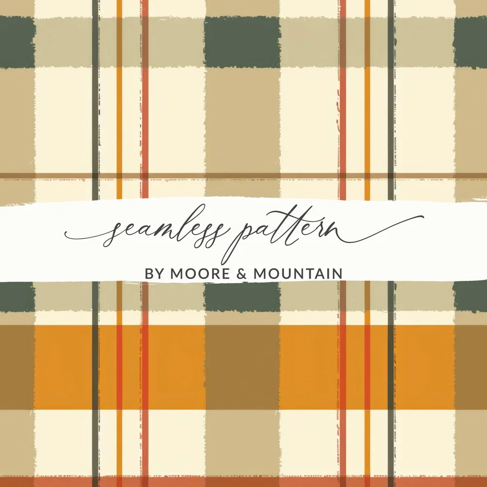 Moore and Mountain Seamless Pattern Checkered Design