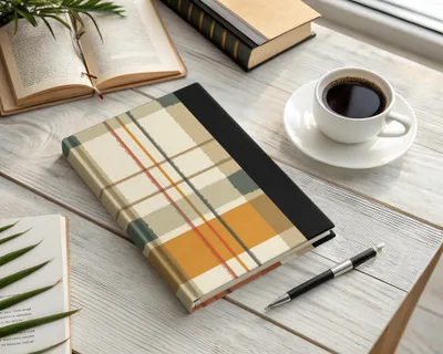 Plaid Pattern Hardcover Journal for Creative Writing